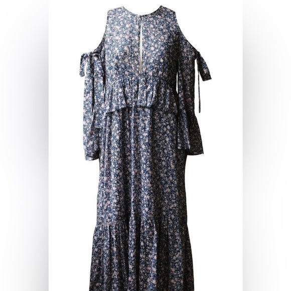 Robert Rodriguez Floral Cold Shoulder Dress maxi L - Picture 4 of 5